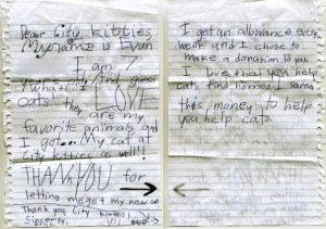 Evan's Allowance Note